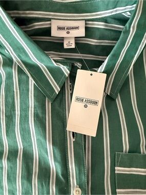 Rosie Assoulin x Target Striped Poplin Maxi Shirt Dress, NWT